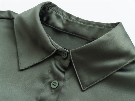 Autumn Fashion 2 Piece Sets Loose Shirt Suits Y2k Vintage